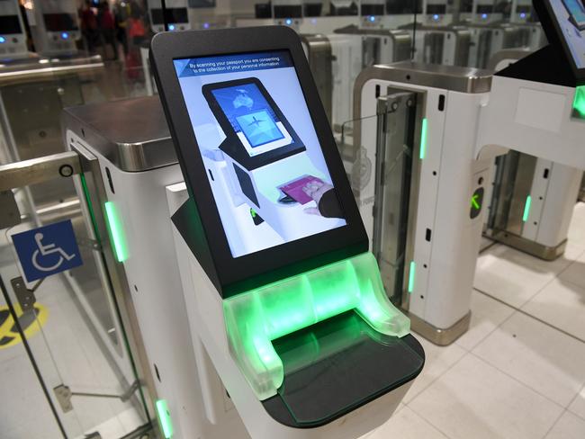 SmartGate passport detection technology is seen at Sydney International Airport, Sydney, Wednesday, December 13, 2017. Foreign Minister Julie Bishop and Justice Minister Michael Keenan held a press conference at the airport about new laws that came into effect at midnight preventing registered child sex offenders from leaving the country. (AAP Image/Brendan Esposito) NO ARCHIVING