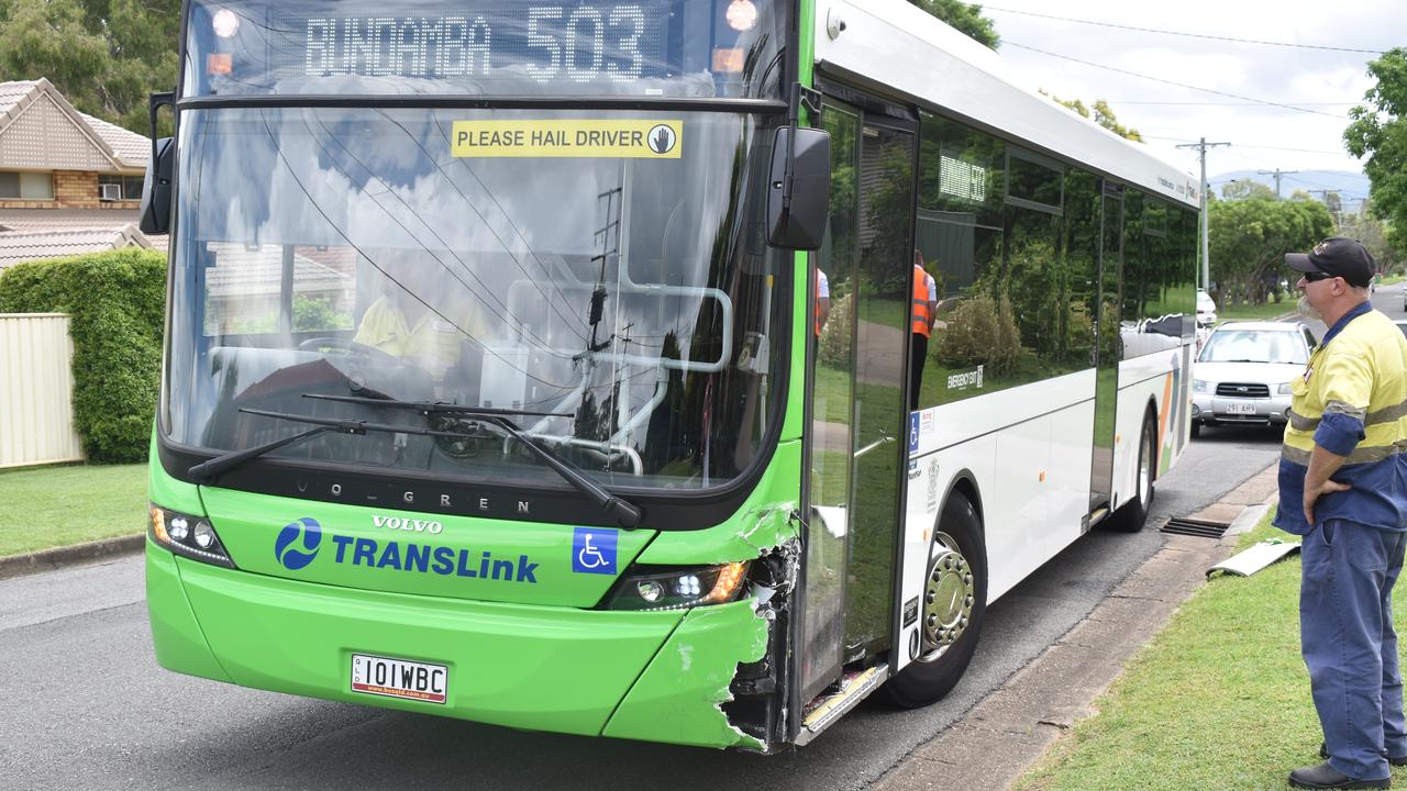 Bus hits two parked cars at Bundamba, Ipswich | The Courier Mail