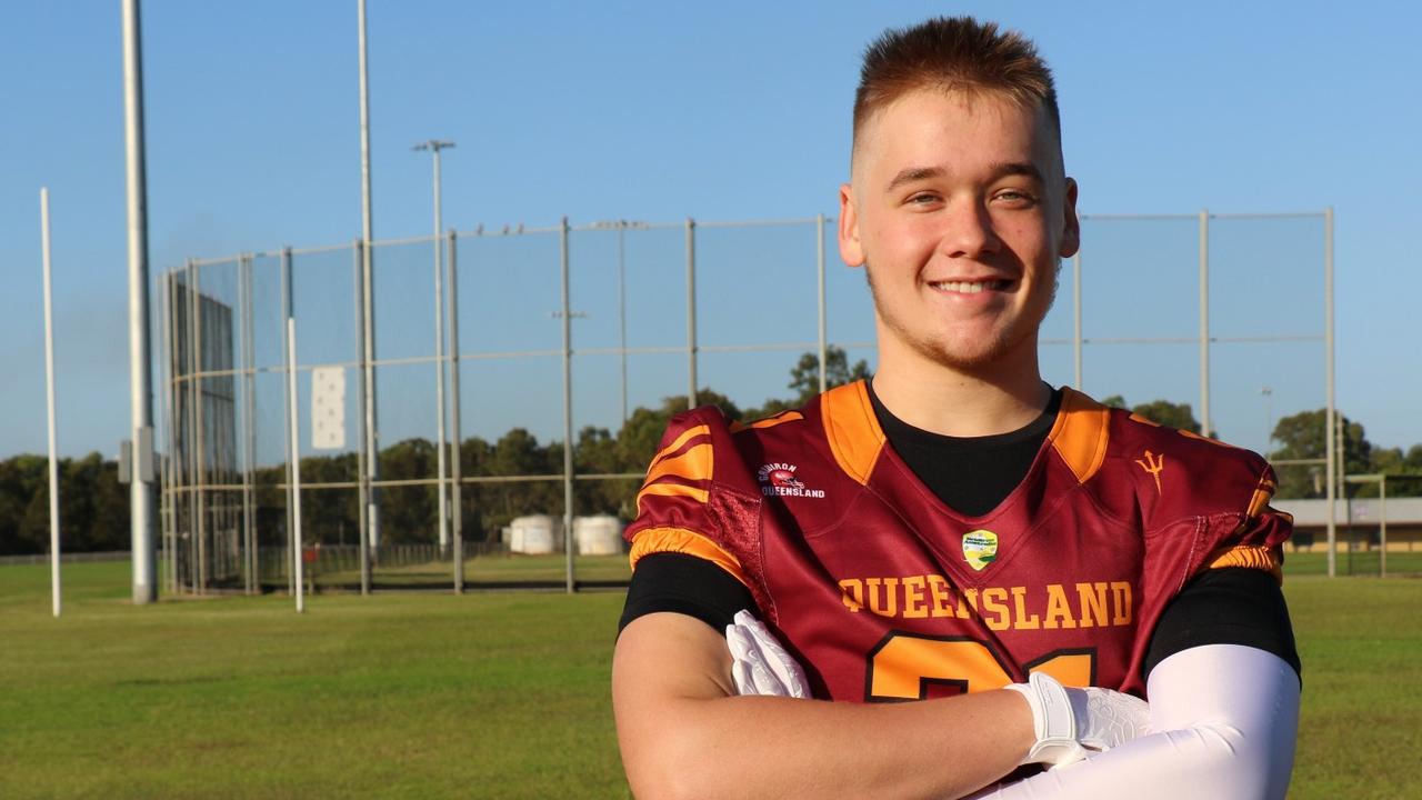 Sunshine Coast Spartans gridiron talent Toby Joshua. Picture: Touchdown Photography.