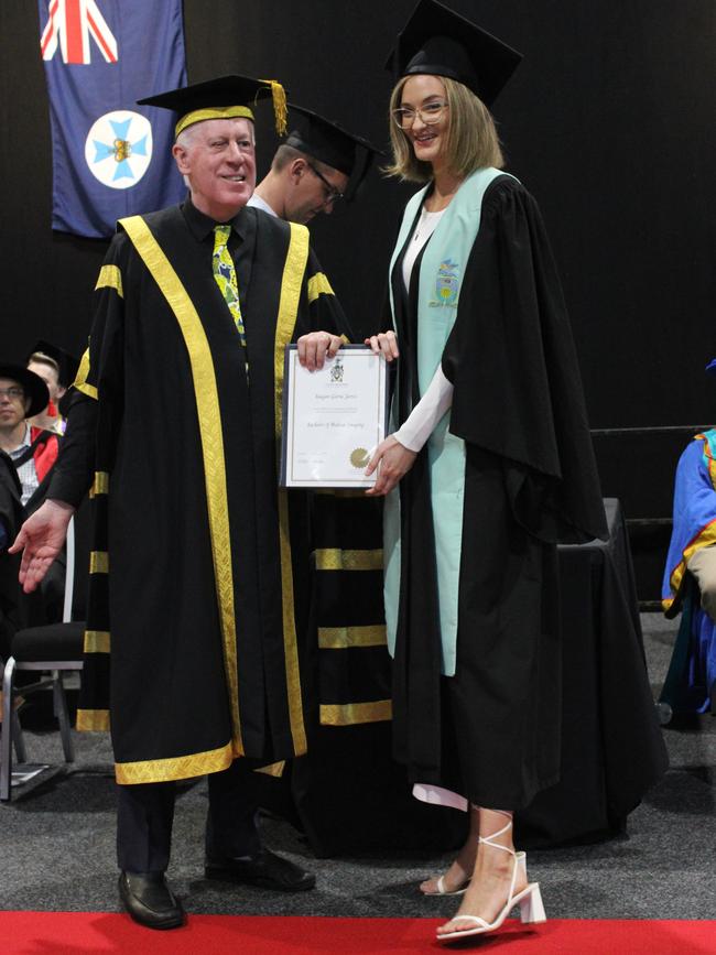Raegan Jarvis graduated with a Bachelor of Medical Imaging at the CQUniversity graduation ceremony in Bundaberg on December 14, 2023.