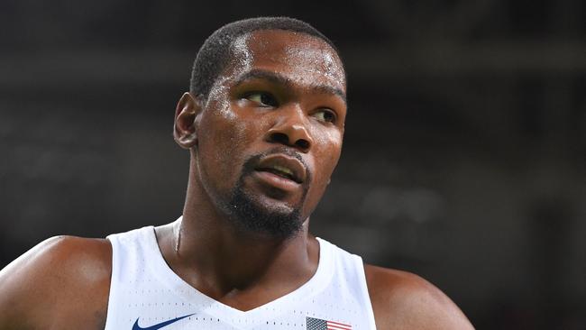 USA's Kevin Durant looks on during a match between USA and Venezuela at during the Rio 2016 Olympic Games.