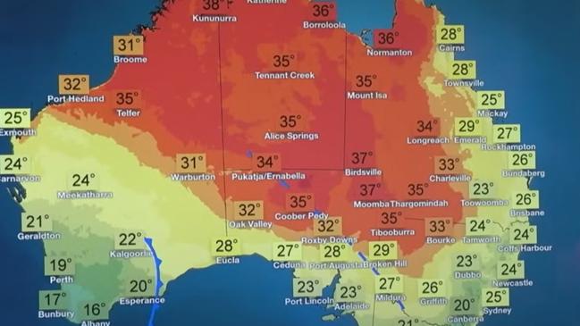 Temperatures are set to soar over the weekend. Picture: BOM