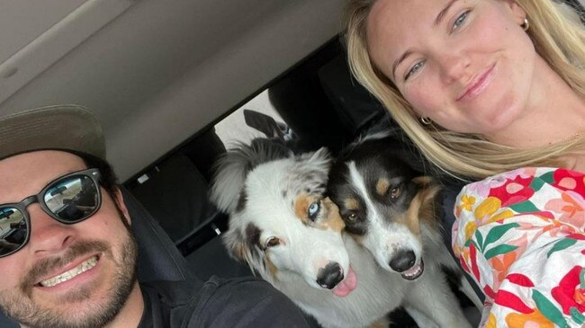 The couple went home that day with just border collie Tilly. Picture: 7 News