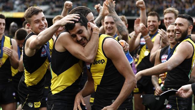 Marlion Pickett won a premiership medal in his first AFL game. Picture: Getty Images