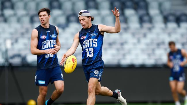 Jhye Clark in action at training this week. Picture: Dylan Burns/AFL Photos via Getty Images