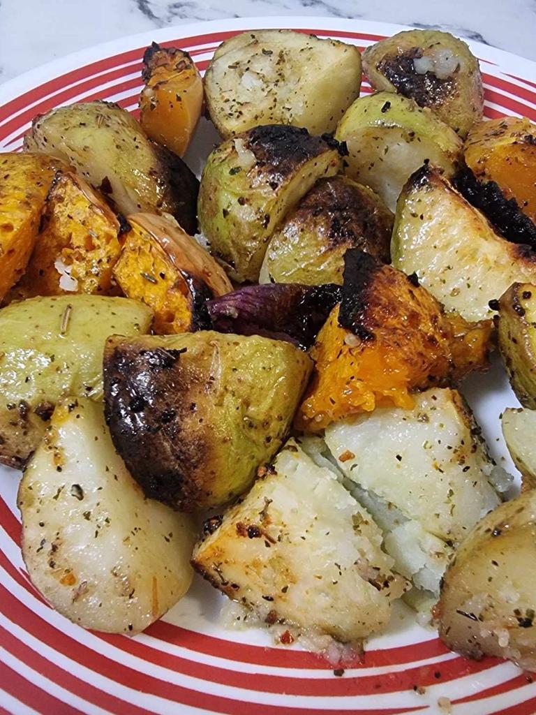 Cooked potato and pumpkin. Picture: Tahnee-Jae Lopez-Vito/news.com.au.