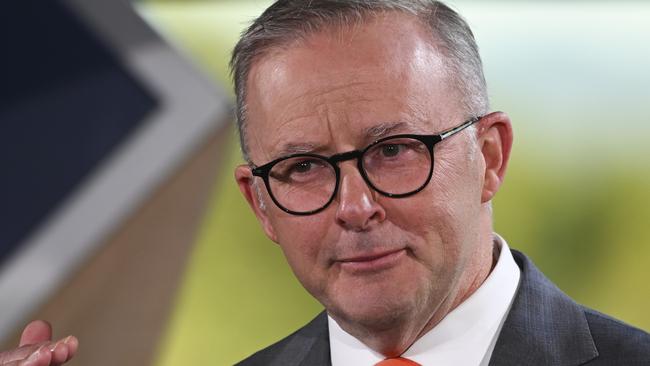 Prime Minister Anthony Albanese speaks at the 2023 Australian of the Year Awards. Picture: Getty