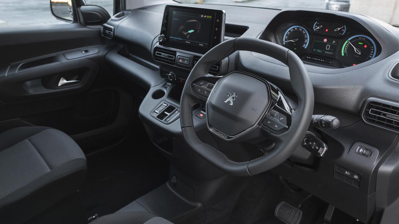 The Peugeot e-Partner has a car-like cockpit.