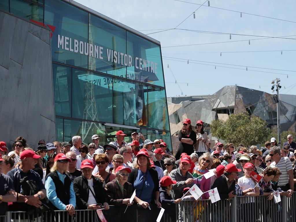 Fans attend the 2014 Melbourne Cup parade on November 3, 2014 in Melbourne, Australia. Picture: Getty