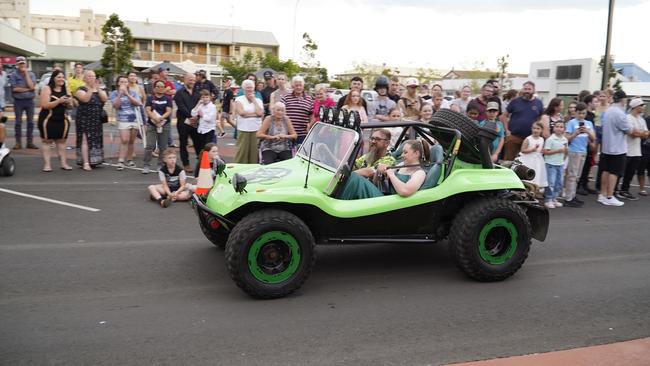 Arriving in style at the 2023 Kingaroy State High School formal.