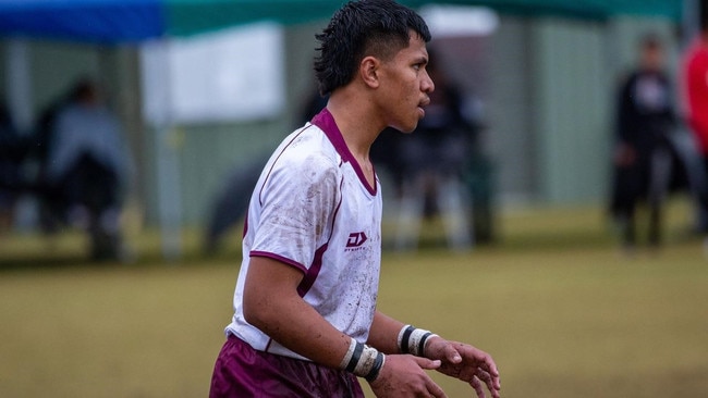 Tauave Leofa in a Queensland Reds under 18 jersey.