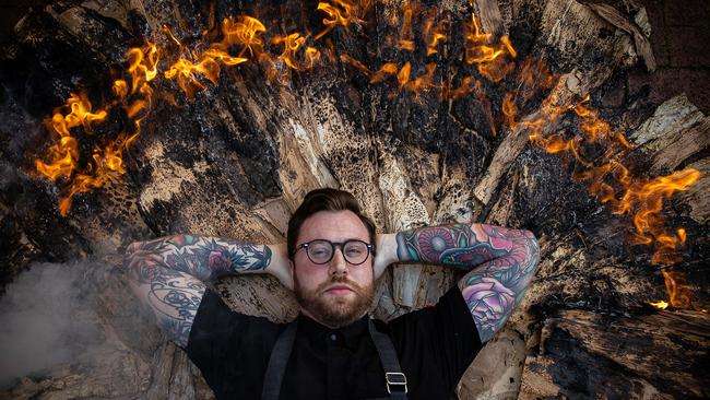 Botanic Restaurant’s Justin James is winning acclaim as one of the nation’s most progressive and creative chefs. Picture: Tom Huntley