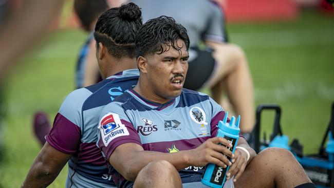 Queensland Reds hooker Alex Mafi. Picture: QRU / Brendan Hertel