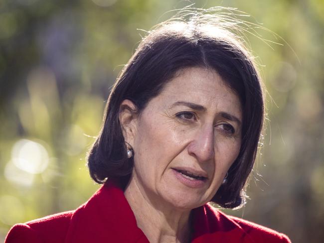 NSW Premier Gladys Berejiklian speaks at a Covid-19 press conference. Picture: Jenny Evans/Getty Images