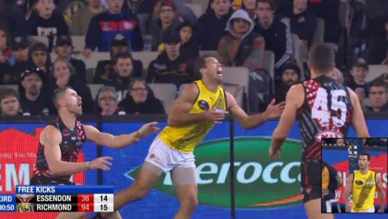 Alex Rance has been fined for staging.