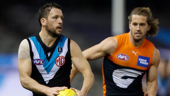 Travis Boak has now played more games than any other Port Adelaide player.