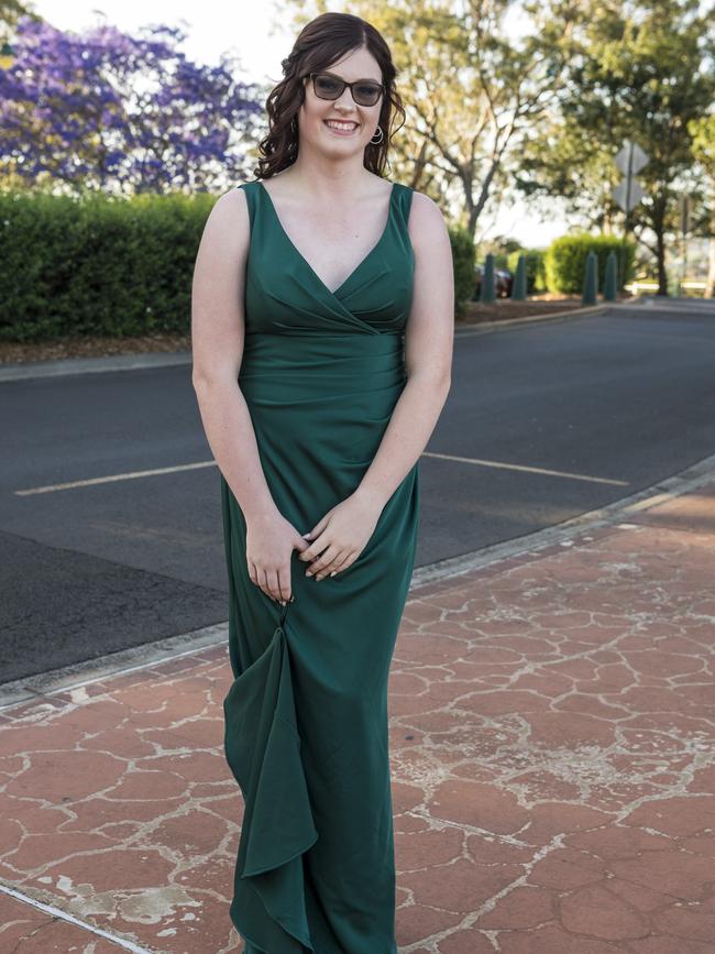 Hayleigh Roberts at Centenary Heights State High School formal at Picnic Point, Friday, November 20, 2020. Picture: Kevin Farmer