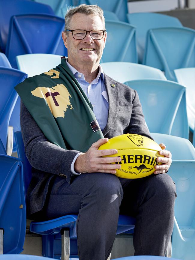 Tasmanian AFL Team Chairman Grant O'Brien at Dial Park, Penguin. Picture: Grant Viney