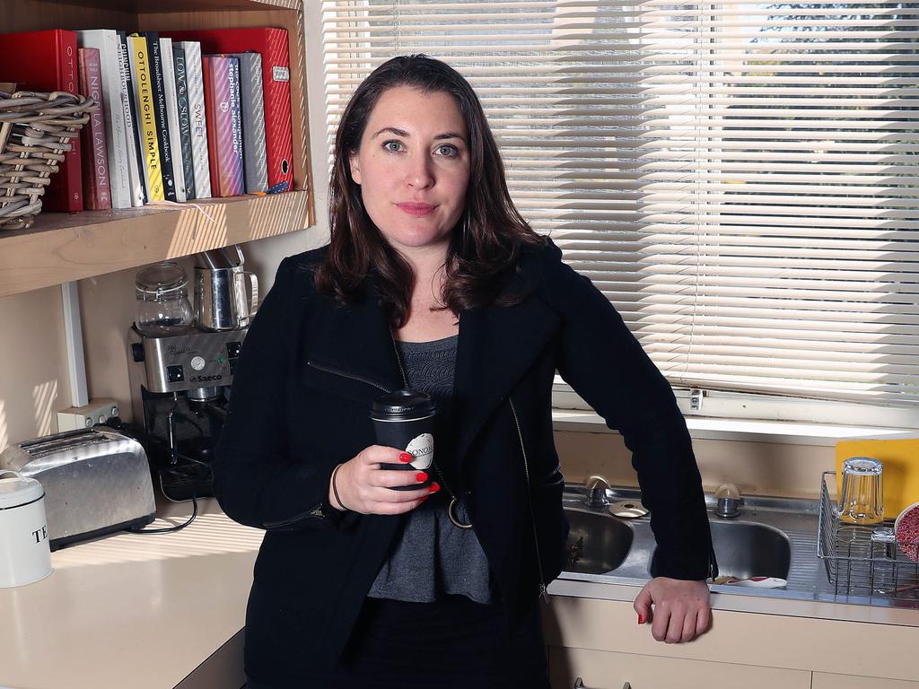 Annika Smethurst at her Canberra home which earlier was searched by six AFP officers who riffled through her personal items over seven hours. Picture Gary Ramage