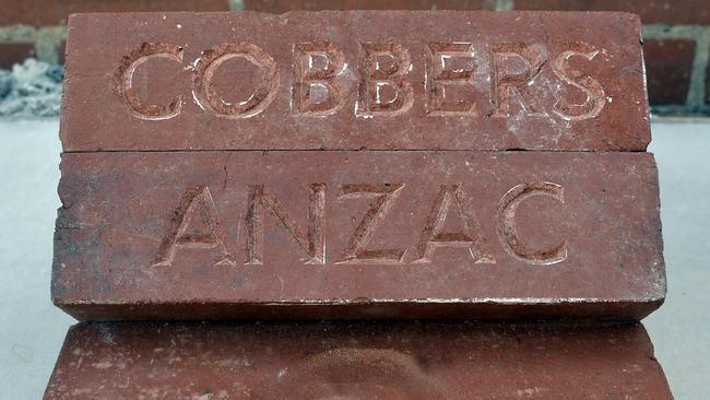 Bricks with familiar Australian words will be used in the construction of the Sir John Monash Centre, near the town of Villers-Bretonneux. Picture: David Dyson