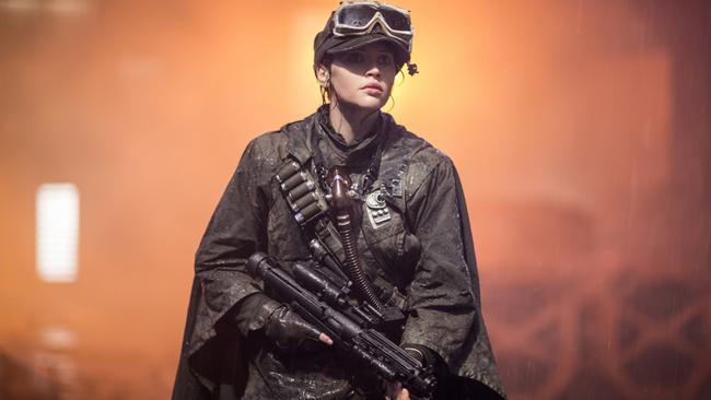 Oscar nominee Felicity Jones leads the unlikely heroes of Rogue One. Picture: Disney