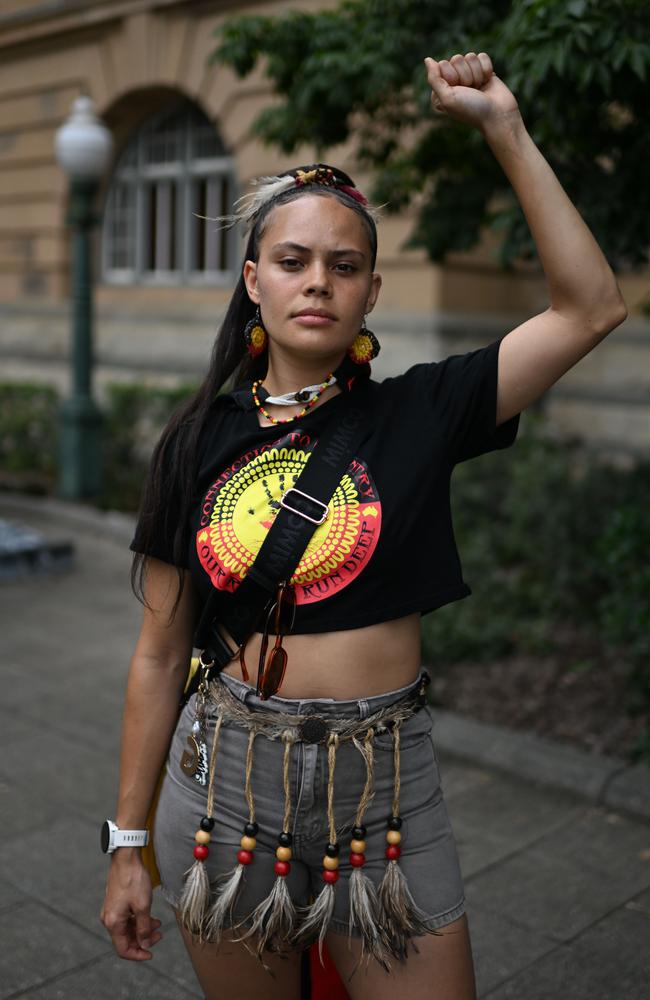 First Nation woman Guyala Bayles. Picture: Dan Peled / NewsWire