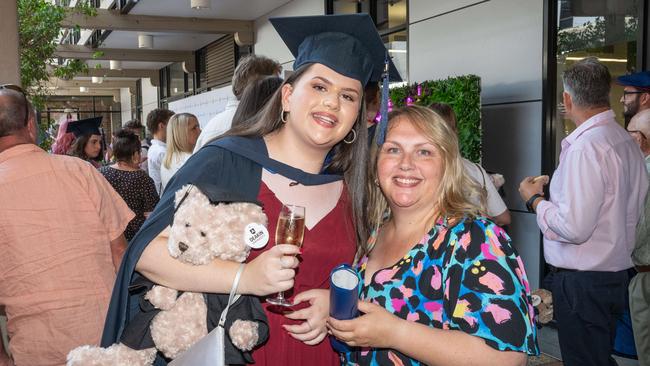 Maddison and Tracy Cali at Deakin University’s environmental science graduation. Picture: Brad Fleet