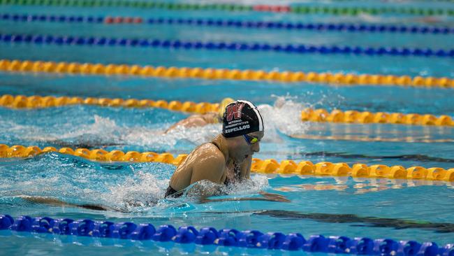 Rafaela Kopellou swimming at the 2022 Australian Age Championships in Adelaide. Picture: Supplied