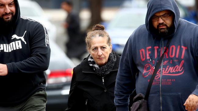 Rebecca Assie, who has been dubbed 'Australia's greediest granny', appears at Penrith Local Court accused of ripping off Centrelink hundreds of thousands of dollars and faking blindness. Picture: Toby Zerna