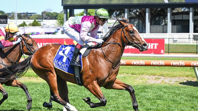 Well-backed favourite Coleman proved too strong for his rivals in Wednesday’s Listed Debutant Stakes. Picture: Racing Photos via Getty Images.