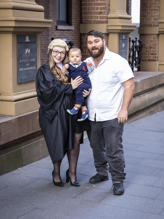 Chauntelle Ingenito and husband Luca with son Leo. Picture: Murray Harris