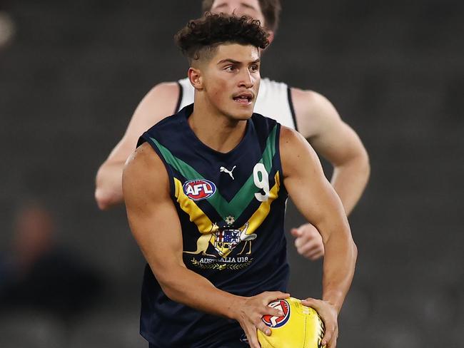 MELBOURNE. 13/05/2023.  AFL. Australian under 18s vs Carlton VFL at Marvel Stadium.  Jake Rogers    .  Pic: Michael Klein