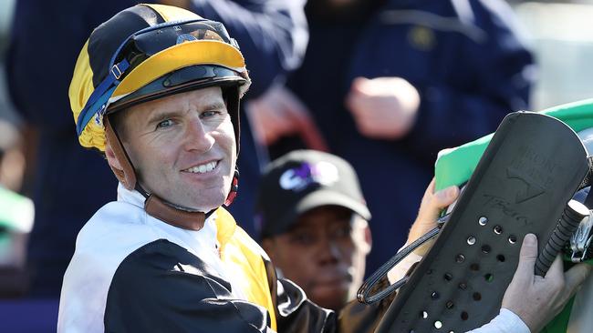 Tommy Berry produced a brilliant ride on Medatsu to win the first race of the new season at Rosehill on Saturday. Picture: Jeremy Ng/Getty Images