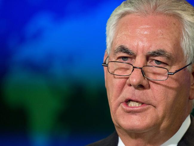 US Secretary of State Rex Tillerson said the United States is not trying to topple Kim Jong-un’s regime, but warned it must halt its nuclear missile program Picture: Paul J Richards/AFP