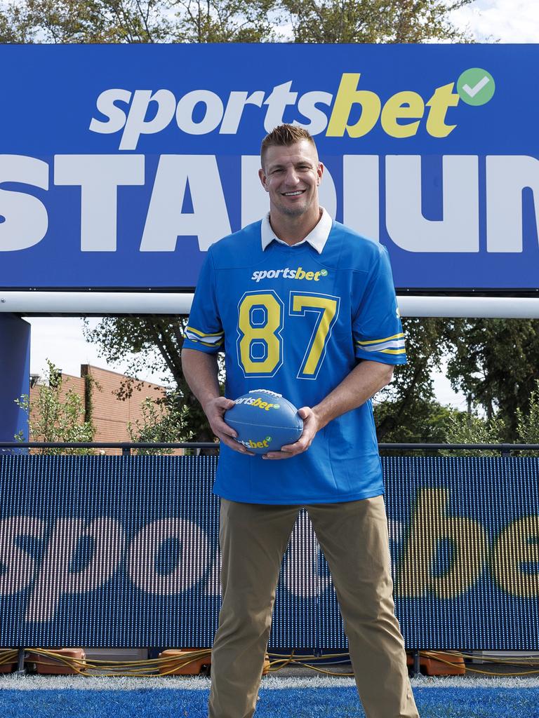 Rob Gronkowski expects more Australian footy players to make it to the NFL. Photo: Supplied.