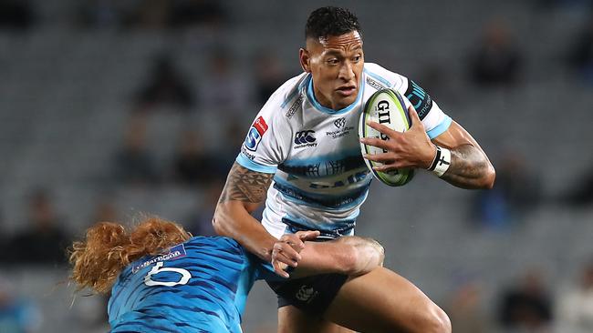 Waratahs fullback Israel Folau has now scored the most tries in Super Rugby history. Picture: Getty Images