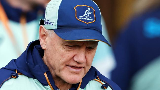 EDINBURGH, SCOTLAND - NOVEMBER 22: Australia Head Coach Joe Schmidt is seen during a training session at Murrayfield Stadium on November 22, 2024 in Edinburgh, Scotland. (Photo by Ian MacNicol/Getty Images)