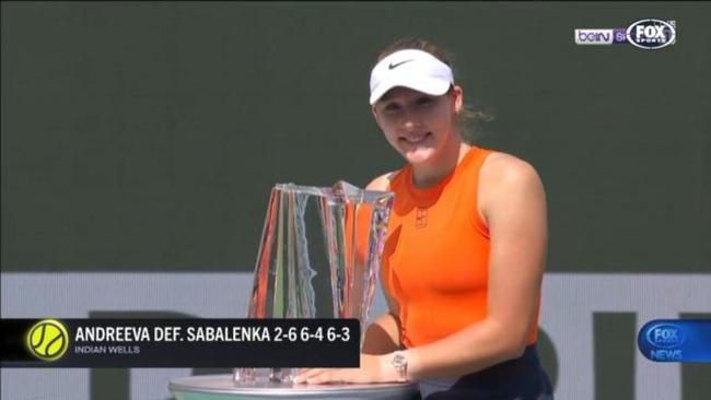 17-year old stuns Sabalenka in WTA final