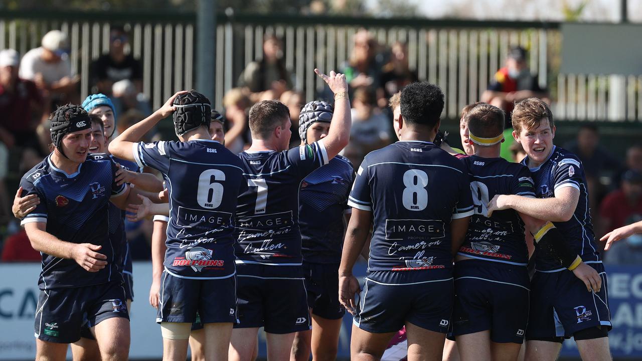 Redcliffe the winning team, Redcliffe and Clairvaux MacKillop College, Wynnum Manly Leagues Club. Picture: Liam Kidston.