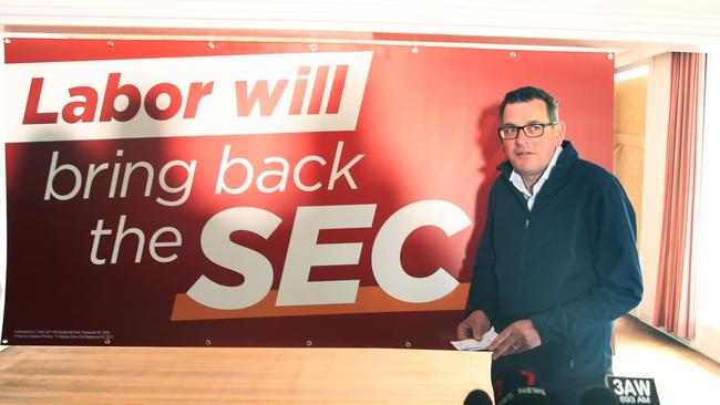 Victorian Premier Daniel Andrews has promises to revive the SEC during a visit to Yallourn this month.