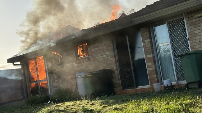 Neighbours were woken by the smell of smoke and the sounds of the fire crackling and roof collapsing.