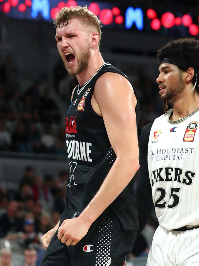 Jock Landale tore up the NBL with Melbourne United. Picture: Getty Images