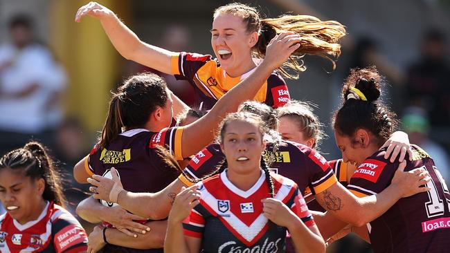 The Broncos and Roosters played out a thriller. (Photo by Cameron Spencer/Getty Images)