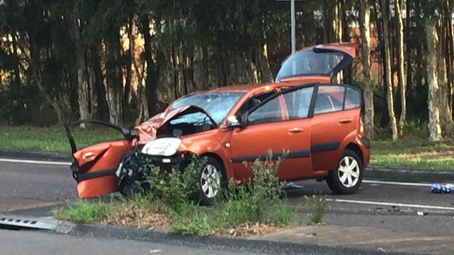 Darren Hill was killed after an allegedly stolen Land rover ploughed into his Kia Rio. Picture: Richard Noone