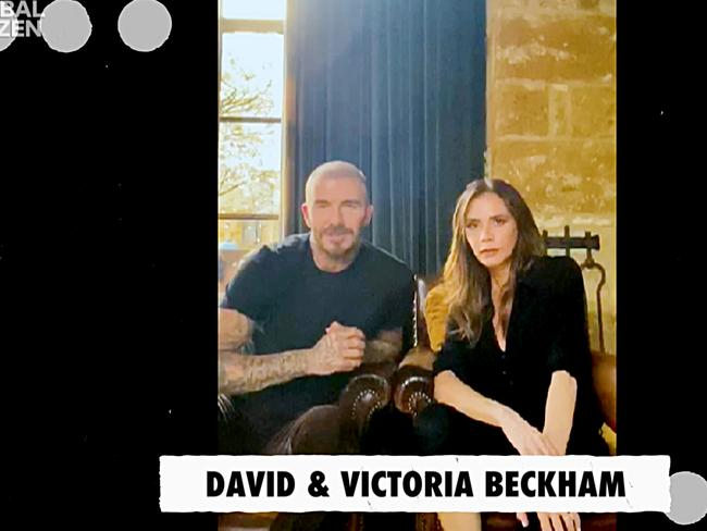 The Beckhams shot their video in portrait mode. Picture: Getty Images