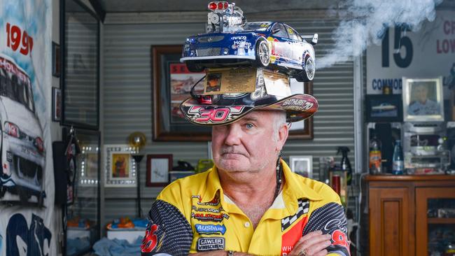 Darren Nayda wearing one of his many V8 Supercars hats – which he would’ve worn to the Adelaide 500 if it hadn’t been dumped. Picture: Brenton Edwards