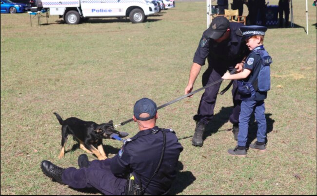 Queensland Police made Travis a special police polo to make the event as real as possible.