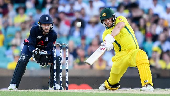 Aaron Finch is carrying serious white-ball form. Picture: AAP