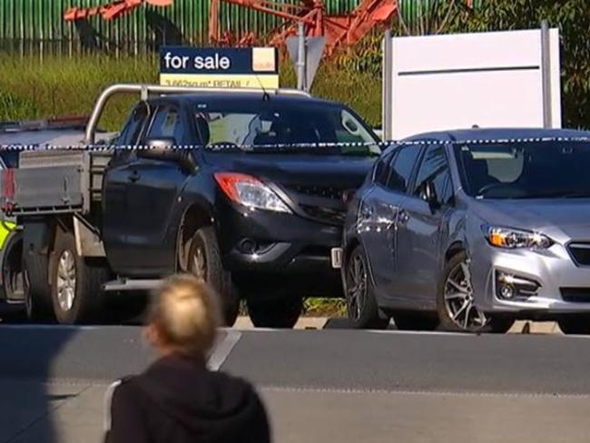 The scene of today’s tragedy in Nambour. Picture: Channel 7