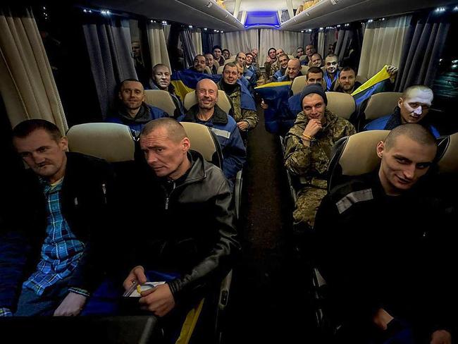 The Ukrainian prisoners of war were freed in an exchange brokered by the United Arab Emirates ahead of New Year’s Eve. Picture: AFP